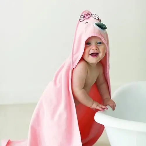 Stephan Baby Hooded Towel - 100% Cotton with Fun Animal Design for Infants and Toddlers, 31