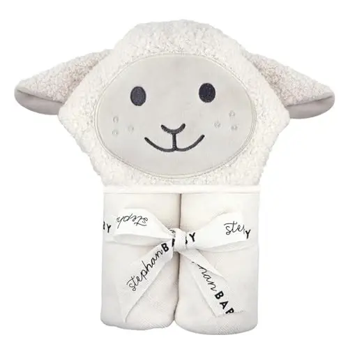 Stephan Baby Hooded Towel - 100% Cotton with Fun Animal Design for Infants and Toddlers, 31