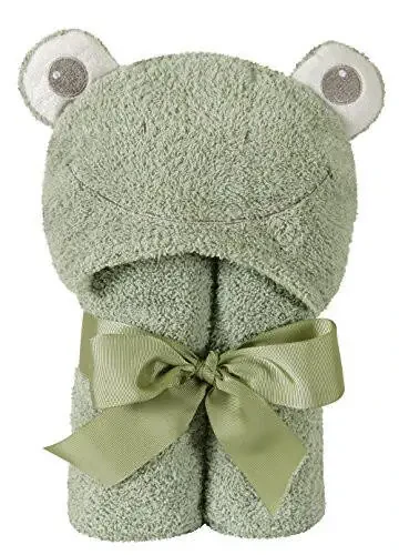 Stephan Baby Terry Plush Hooded Bath Towel, Frog, 0-24 Months - 8