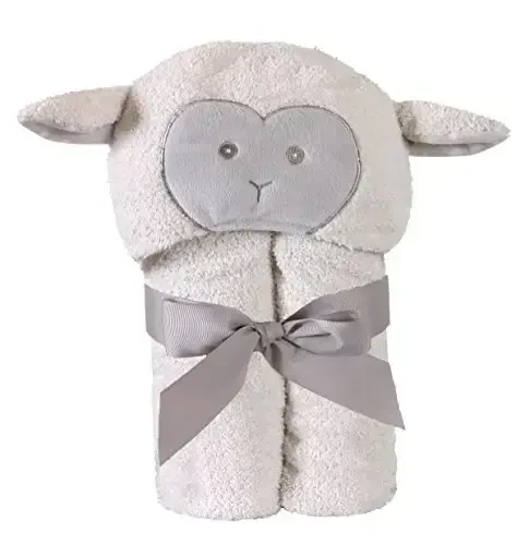 Stephan Baby Terry Plush Kapüşonlu Banyo Havlusu, Kuzu, 0-24 Ay 