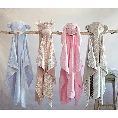 Stephan Baby Terry Plush Hooded Bath Towel, Lamb, 0-24 Months - 2