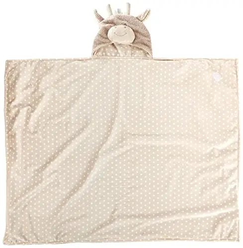 Stephan Baby Terry Plush Hooded Bath Towel, Giraffe, 0-24 Months - 1