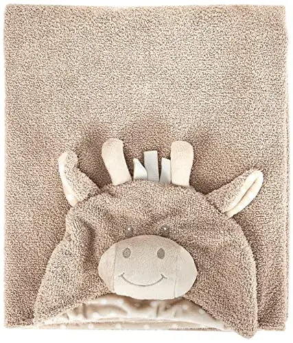 Stephan Baby Terry Plush Hooded Bath Towel, Giraffe, 0-24 Months - 2