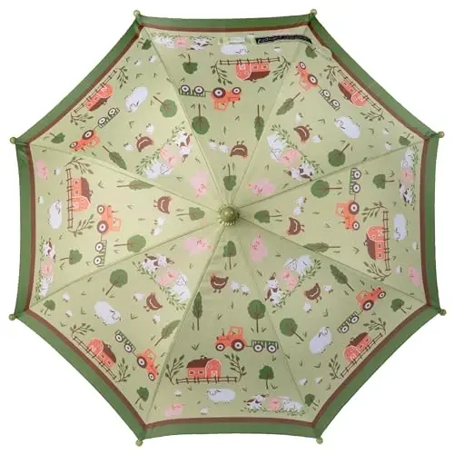 Stephen Joseph, Toddler and Little Kid Umbrella with Pinch Free Closure and Colorful Design - 2