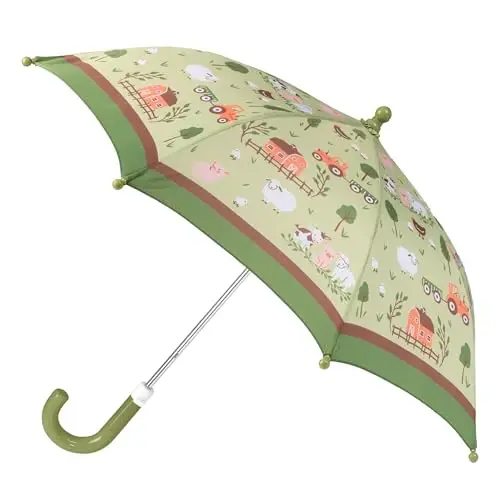 Stephen Joseph, Toddler and Little Kid Umbrella with Pinch Free Closure and Colorful Design - 1