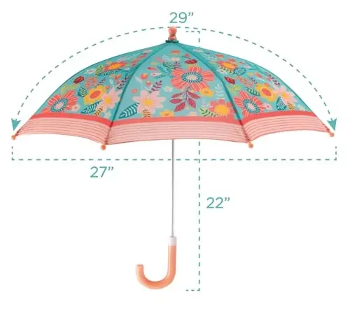 Stephen Joseph, Toddler and Little Kid Umbrella with Pinch Free Closure and Colorful Design - 3