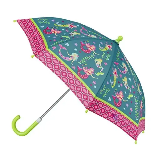Stephen Joseph, Toddler and Little Kid Umbrella with Pinch Free Closure and Colorful Design - 1