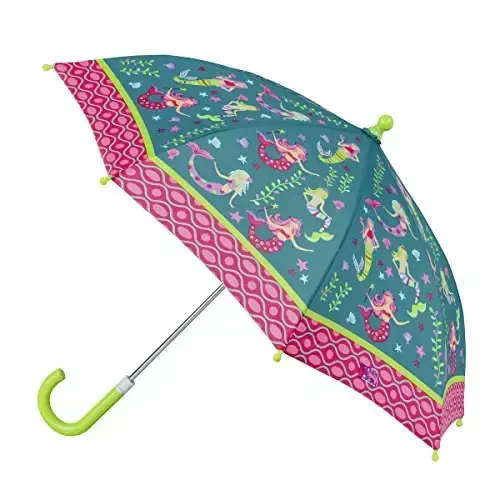 Stephen Joseph, Toddler and Little Kid Umbrella with Pinch Free Closure and Colorful Design - STEPHEN