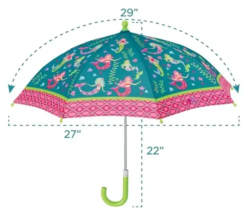 Stephen Joseph, Toddler and Little Kid Umbrella with Pinch Free Closure and Colorful Design - 2