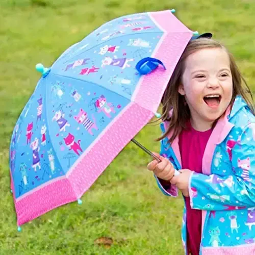 Stephen Joseph, Toddler and Little Kid Umbrella with Pinch Free Closure and Colorful Design - 5