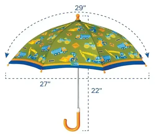 Stephen Joseph, Toddler and Little Kid Umbrella with Pinch Free Closure and Colorful Design - 2