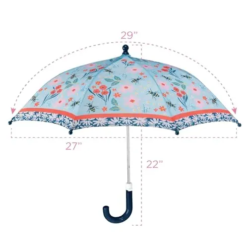 Stephen Joseph, Toddler and Little Kid Umbrella with Pinch Free Closure and Colorful Design - 4