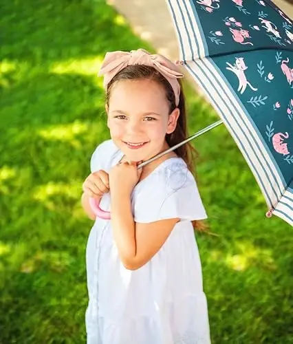 Stephen Joseph, Toddler and Little Kid Umbrella with Pinch Free Closure and Colorful Design - 2