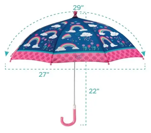 Stephen Joseph, Toddler and Little Kid Umbrella with Pinch Free Closure and Colorful Design - 3