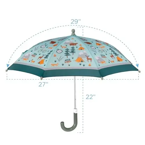 Stephen Joseph, Toddler and Little Kid Umbrella with Pinch Free Closure and Colorful Design - 4