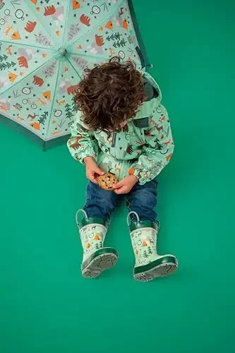 Stephen Joseph, Toddler and Little Kid Umbrella with Pinch Free Closure and Colorful Design - 3