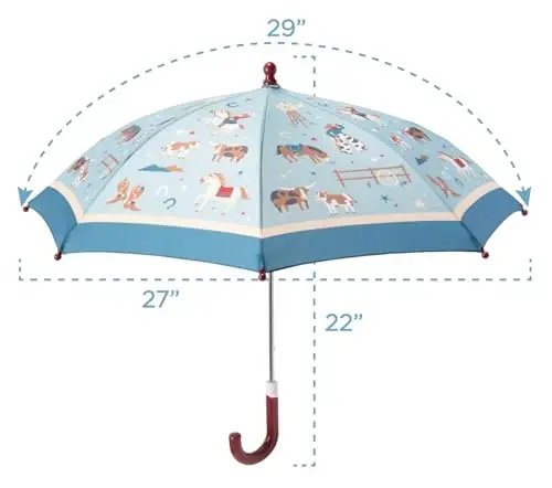 Stephen Joseph, Toddler and Little Kid Umbrella with Pinch Free Closure and Colorful Design - 4