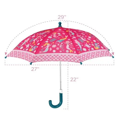 Stephen Joseph, Toddler and Little Kid Umbrella with Pinch Free Closure and Colorful Design - 4
