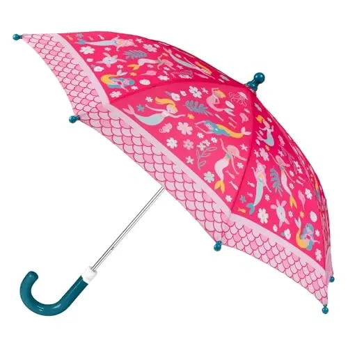 Stephen Joseph, Toddler and Little Kid Umbrella with Pinch Free Closure and Colorful Design - 1