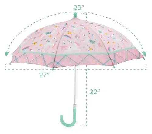Stephen Joseph, Toddler and Little Kid Umbrella with Pinch Free Closure and Colorful Design - 3