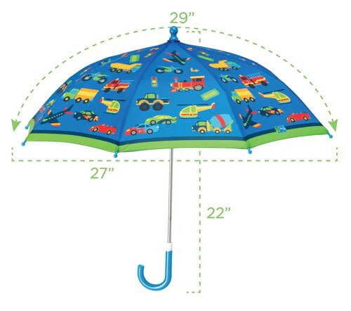 Stephen Joseph, Toddler and Little Kid Umbrella with Pinch Free Closure and Colorful Design - 3