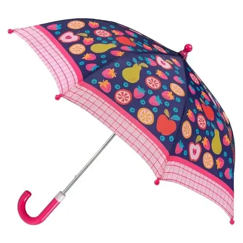 Stephen Joseph, Toddler and Little Kid Umbrella with Pinch Free Closure and Colorful Design - 1
