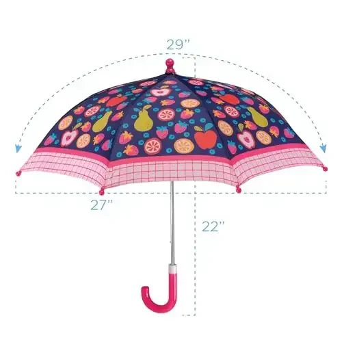 Stephen Joseph, Toddler and Little Kid Umbrella with Pinch Free Closure and Colorful Design - 4