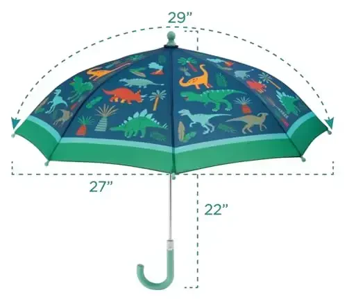 Stephen Joseph, Toddler and Little Kid Umbrella with Pinch Free Closure and Colorful Design - 4