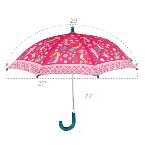 Stephen Joseph, Toddler and Little Kid Umbrella with Pinch Free Closure and Colorful Design - 4