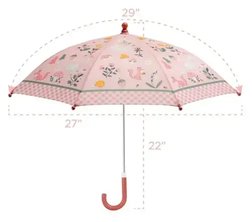 Stephen Joseph, Toddler and Little Kid Umbrella with Pinch Free Closure and Colorful Design - 3