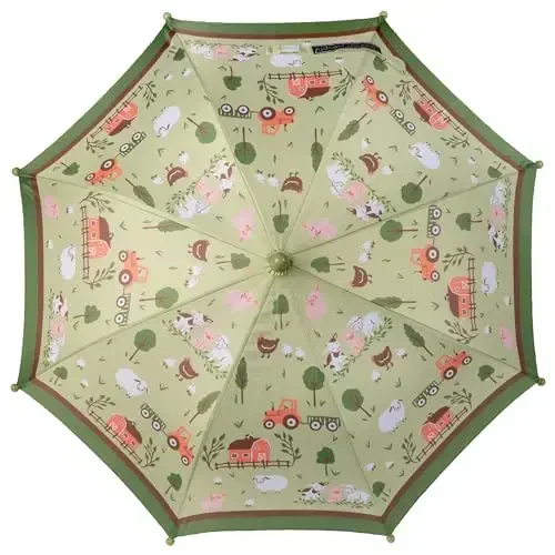 Stephen Joseph, Toddler and Little Kid Umbrella with Pinch Free Closure and Colorful Design - 2