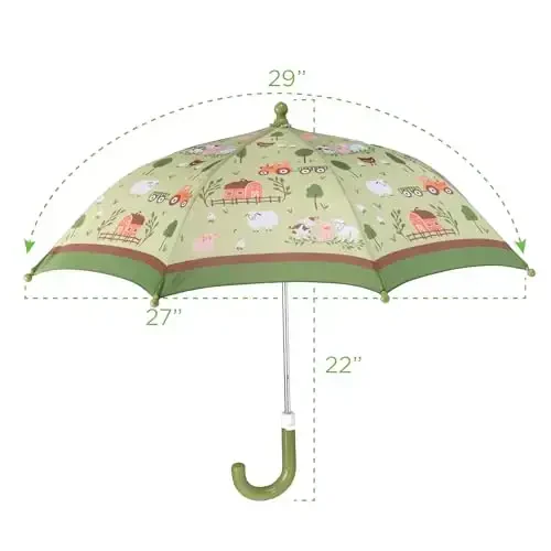 Stephen Joseph, Toddler and Little Kid Umbrella with Pinch Free Closure and Colorful Design - 4