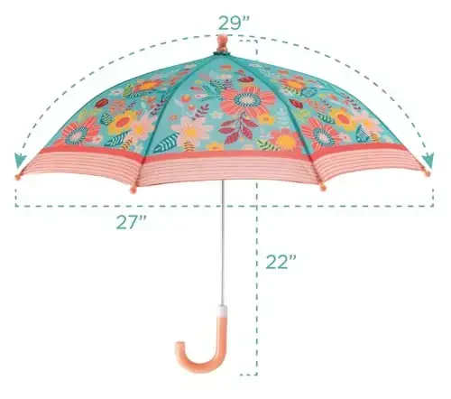 Stephen Joseph, Toddler and Little Kid Umbrella with Pinch Free Closure and Colorful Design - 3