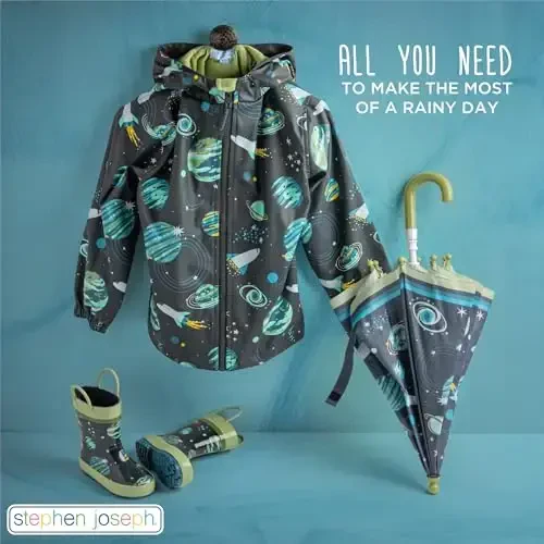 Stephen Joseph, Toddler and Little Kid Umbrella with Pinch Free Closure and Colorful Design - 5