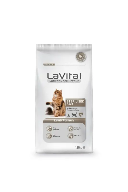 Sterilised Lamb Cat Food - 1.5 Kg - 1