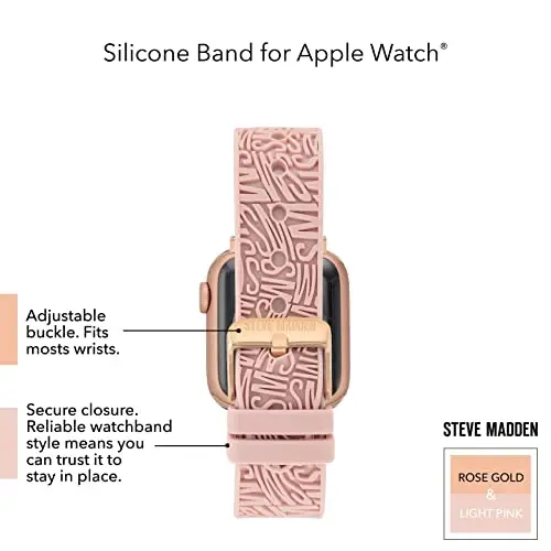 Steve Madden Fashion Silicone Band for Apple Watch - 5
