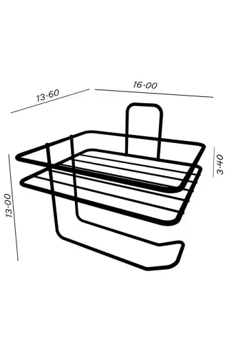 Stick-on Toilet Paper Holder, Matte Black Metal Toilet Paper Dispenser - 4