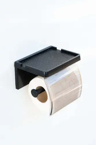 Sticky Cover Toilet Paper Holder Bathroom Toilet Paper Rack Dispenser Tissue Organizer Plastic - 6