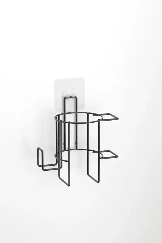 Sticky Hair Dryer Holder Hair Dryer Hanger Matte Black St162 - 2