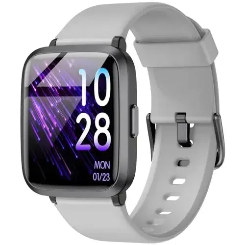 Stiive Fitness Tracker, Smart Watch for Men Women, Activity Fitness Watch with Heart Rate Monitor, Pedometer, Sleep Monitor, 50 Meters Waterproof Step Tracker Compatible with iOS & Android Phones 