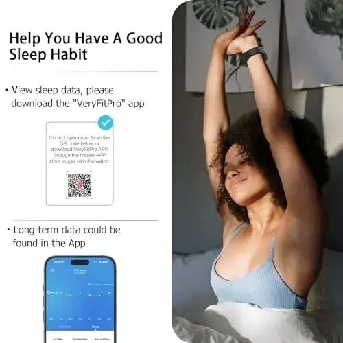 Stiive Fitness Tracker, Erkaklar va Ayollar uchun Smart Soat, Yurak Urish Monitori, Qadam o'lchagich, Uyqu Monitori, 50 Metr Suvga chidamli Qadam O'lchagich bilan Faollik Fitness Soati iOS va Android Telefonlar bilan mos keladi - 5