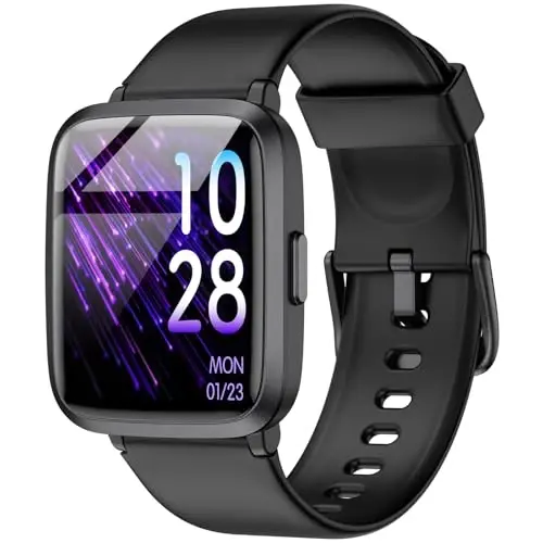 Stiive Fitness Tracker, Erkaklar va Ayollar uchun Smart Soat, Yurak Urish Monitori, Qadam o'lchagich, Uyqu Monitori, 50 Metr Suvga chidamli Qadam O'lchagich bilan Faollik Fitness Soati iOS va Android Telefonlar bilan mos keladi 