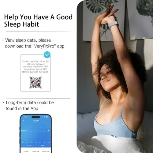 Stiive Fitness Tracker, Erkaklar va Ayollar uchun Smart Soat, Yurak urish tezligini kuzatuvchi, Pedometr, Uyquni kuzatuvchi, 50 metr suvga chidamli Qadam O'lchagich iOS va Android Telefonlar bilan mos keluvchi Faollik Fitness Soati - 5