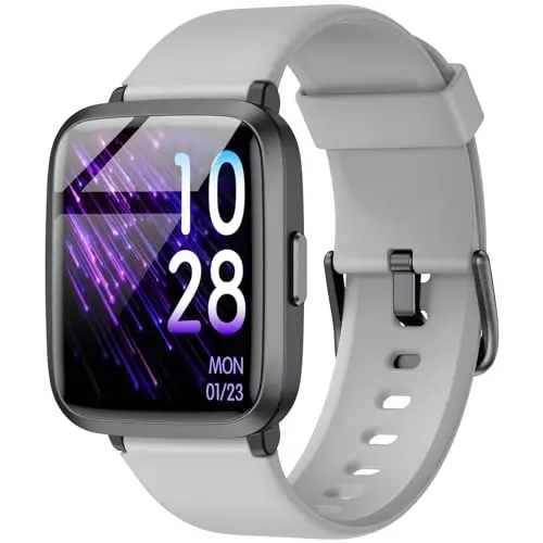 Stiive Fitness Tracker, Erkaklar va Ayollar uchun Smart Soat, Yurak urish tezligini kuzatuvchi, Pedometr, Uyquni kuzatuvchi, 50 metr suvga chidamli Qadam O'lchagich iOS va Android Telefonlar bilan mos keluvchi Faollik Fitness Soati 