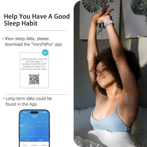 Stiive Fitness Tracker, Erkaklar va Ayollar uchun Smart Soat, Yurak urish tezligini kuzatuvchi, Pedometr, Uyquni kuzatuvchi, 50 metr suvga chidamli Qadam O'lchagich iOS va Android Telefonlar bilan mos keluvchi Faollik Fitness Soati - 5