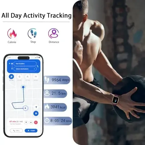 Stiive Fitness Tracker, Erkaklar va Ayollar uchun Smart Soat, Yurak urishini kuzatuvchi, Pedometr, Uyqu kuzatuvchi, 50 metr suv o'tkazmaydigan Qadam kuzatuvchi bilan faollik fitnes soati iOS va Android telefonlar bilan mos keladi - 7