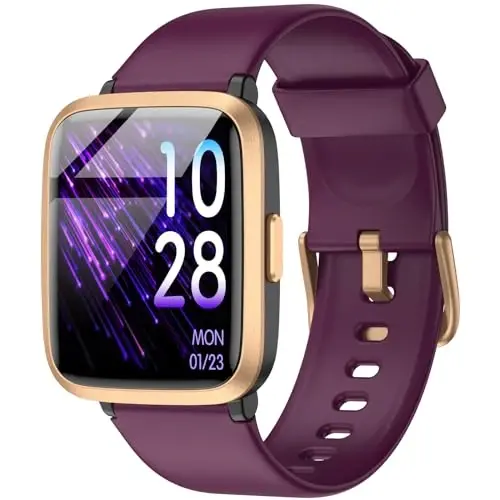 Stiive Fitness Tracker, Erkaklar va Ayollar uchun Smart Soat, Yurak urishini kuzatuvchi, Pedometr, Uyqu kuzatuvchi, 50 metr suv o'tkazmaydigan Qadam kuzatuvchi bilan faollik fitnes soati iOS va Android telefonlar bilan mos keladi 