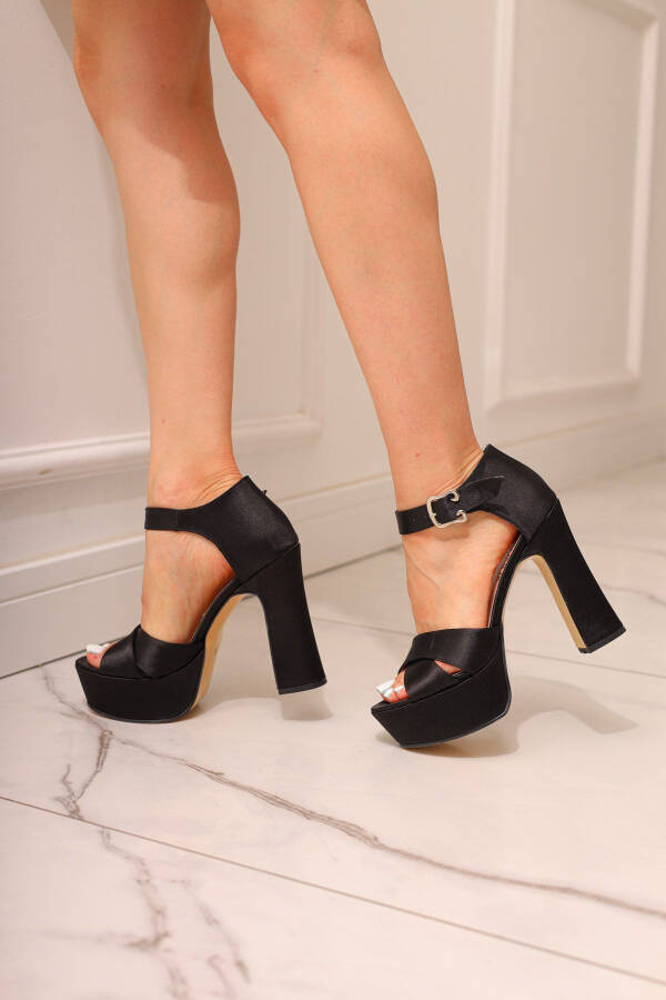 Стильные вечерние туфли на платформе с каблуком 13 см с гарантией бега - 6