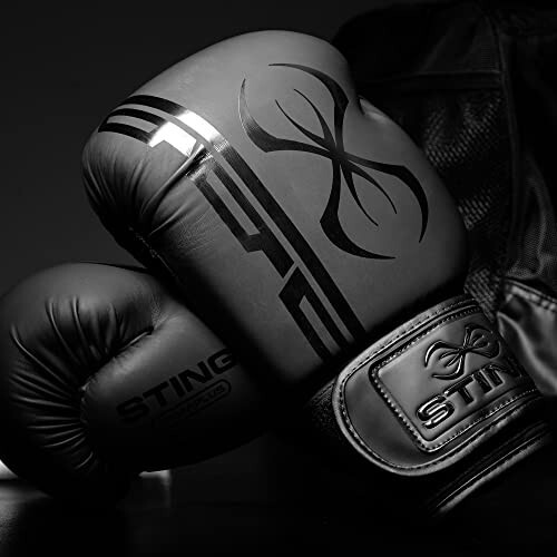 STING Olympics Sponsor - Armaplus Boxing Gloves | for Competition or Training in Boxing, MMA & Sparring Muay Thai | Anatomically Designed | for Adult Men & Women & Kids (Black, 16 oz) - 3