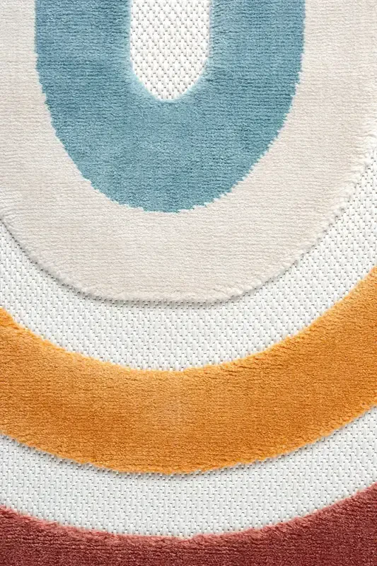 Стираемый Тканый Ковер для Детской Комнаты, Устойчивый к Пятнам, Антибактериальный, Гипоаллергенный AYAZ 11-KREM - 6